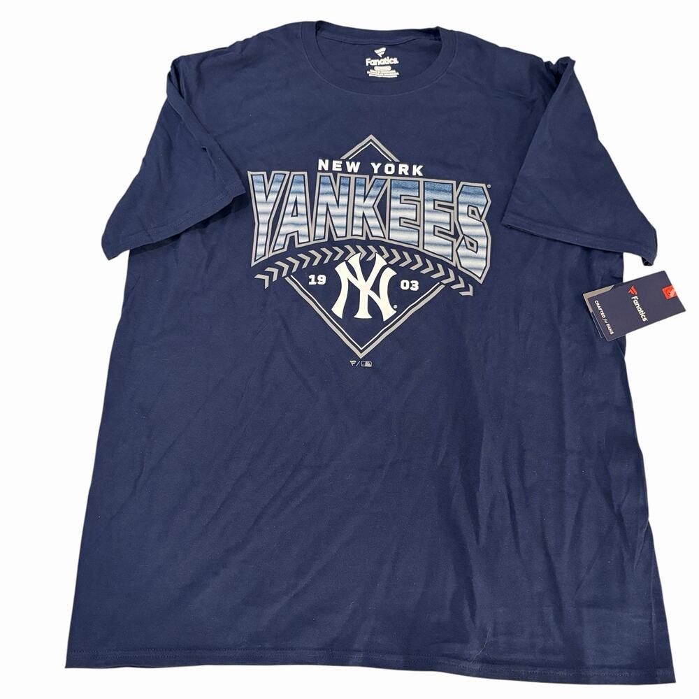 New York Yankees 1903 Baseball T Shirt Size XL Fanatics Navy Logo